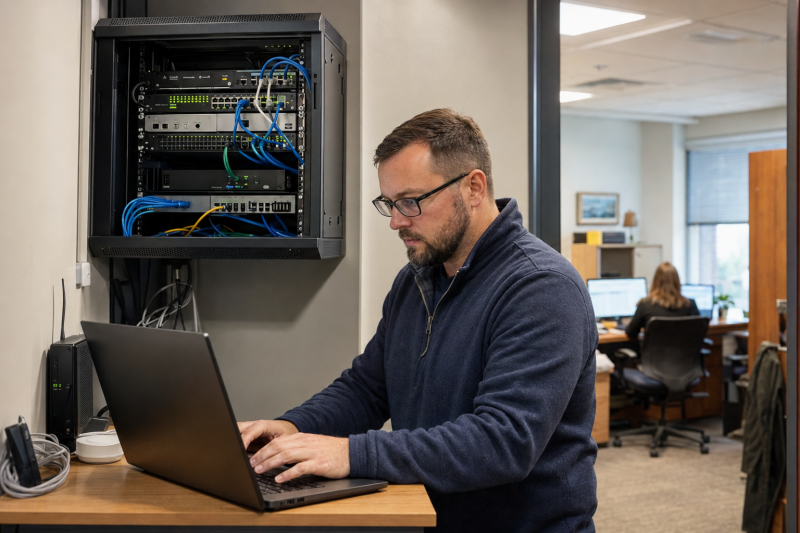 Managed IT services Phoenix technician supporting business technology and network systems